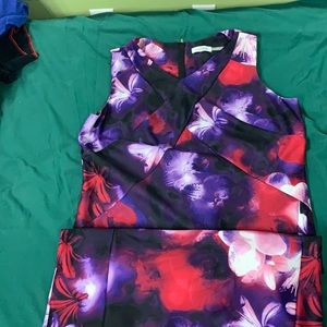 Zipper back sleeveless dress, worn once